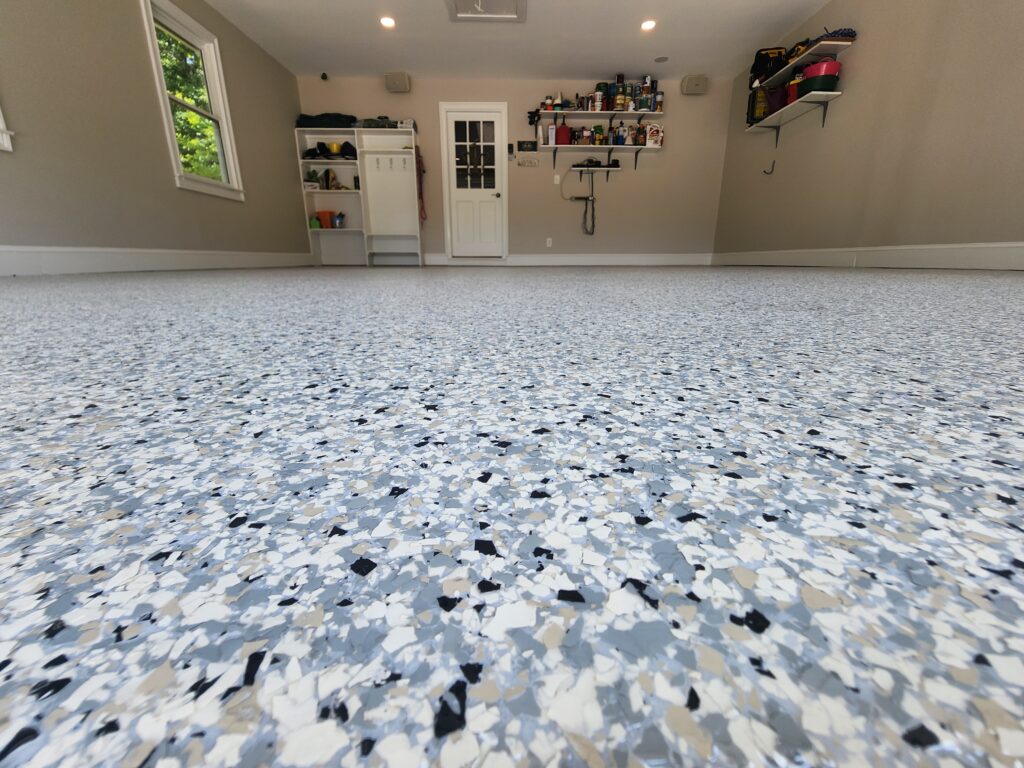 epoxy flake garge floor