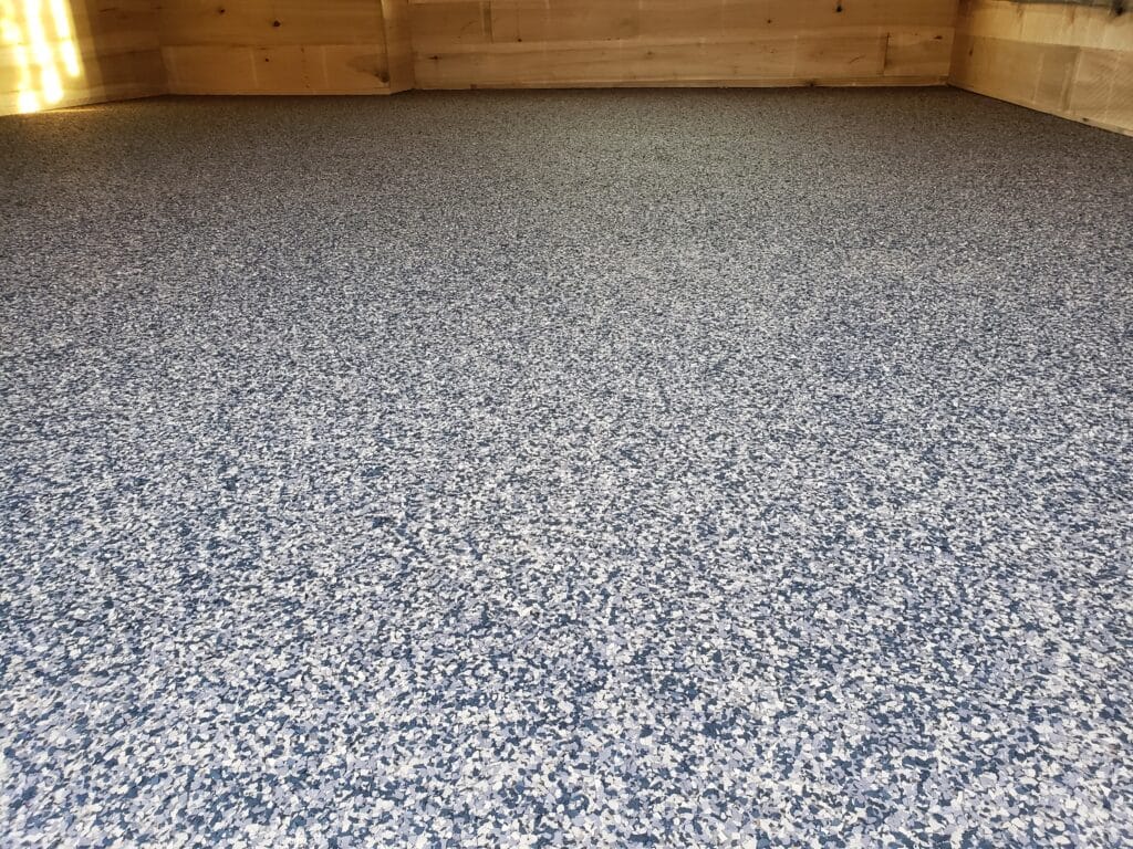Epoxy flake garage floor